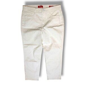 Women’s 10 GLO Gloria Vanderbilt White High Rise Ankle Crop Jeans